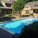 Gorgeous stone pool coping in Owings Mills!