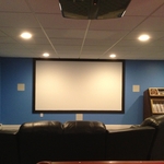 Projector + Screen with Front 3 Speakers