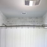Brushed Nickel Curved Shower Rod
