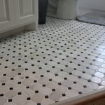 Marble mosaic tile floor
