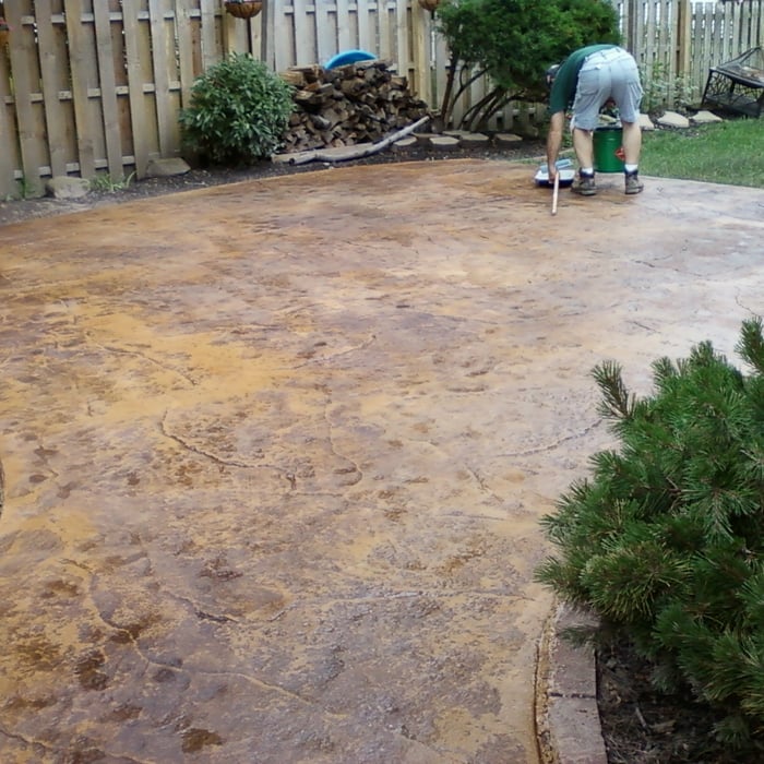 stamped patio