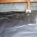 Replaced Vapor barrier and cleaned out crawlspace