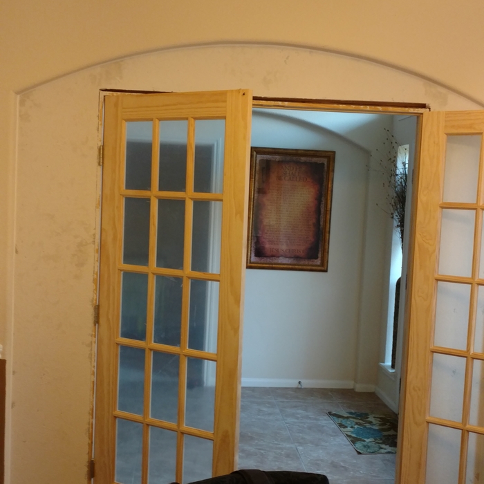 Framing, Drywall and French Doors Installed