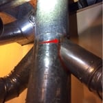 Deficient water heater flu