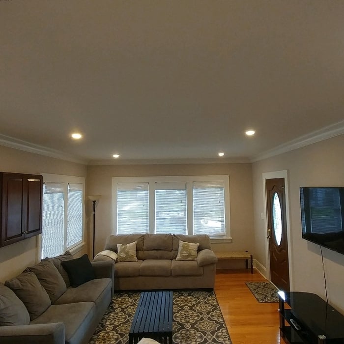 Recessed lighting.