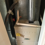 Old furnace and evaporator coil