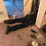 Connecting the furnace & return duct together.