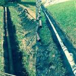 Sewer line replacement before and after