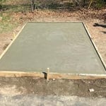 After cement slab