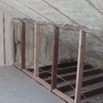 attic insulated with closed-cell spray foam