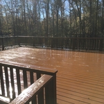 Upper deck stained