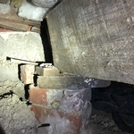 Main girder beam and piers in terrible condition