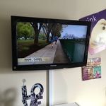 TV mount with wire mold