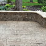 Stamped Patio and Sitting Wall
