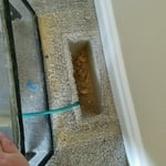air duct being cleaned