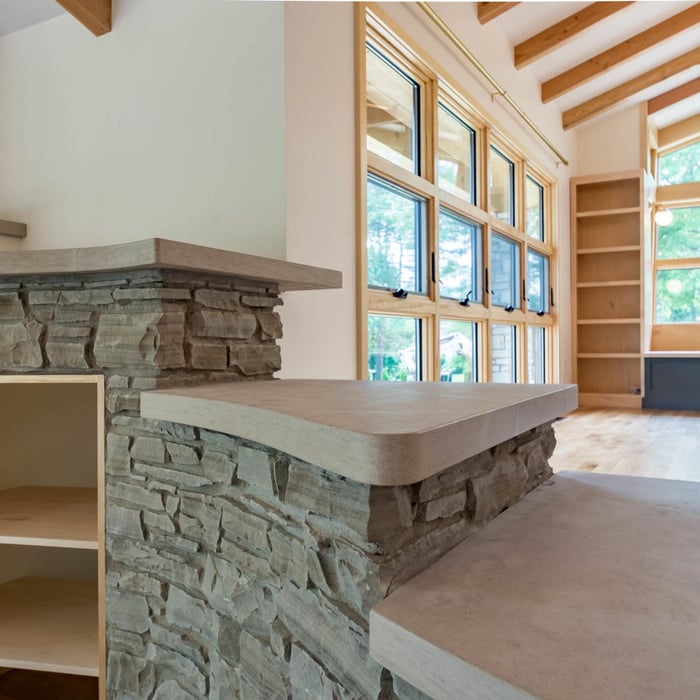 Custom limestone tops