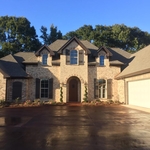 stained driveway , custom cola
