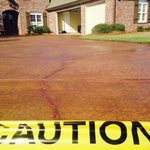 staining driveway