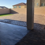 Pavers, tile, gravel, turf