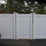 Solid Privacy vinyl fence gate