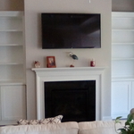 white lacquered step back book cases