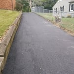 Driveway up a steep hill