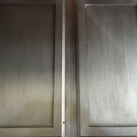 Brushed stainless effect.