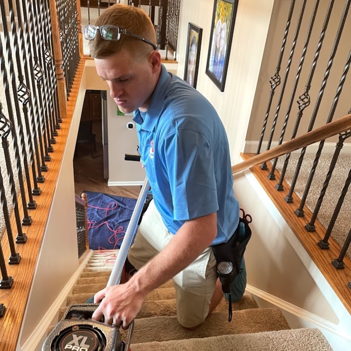 Cleaning Carpeted Stairs