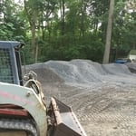 Before spreading 20 loads of millings