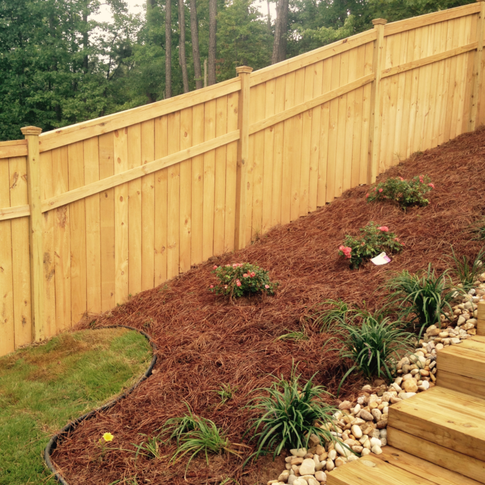 6' Wood Privacy with decorative cap