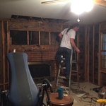 Discover rot above fireplace