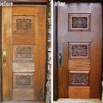 Waethered Entry Door