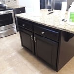 Stained kitchen cabinets