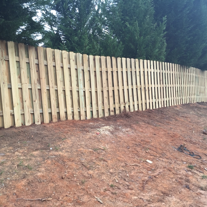 6 foot tall shadow box fence