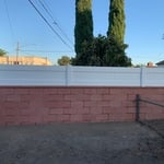 Block Wall with Vinyl Topper