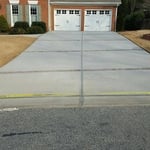 Concrete Driveway with stone pavers