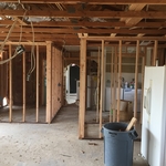 Interior framing of new floor plan