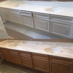 cabinet and vanity refinished