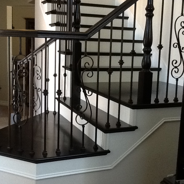 Staircase with Solid treads in Two tone