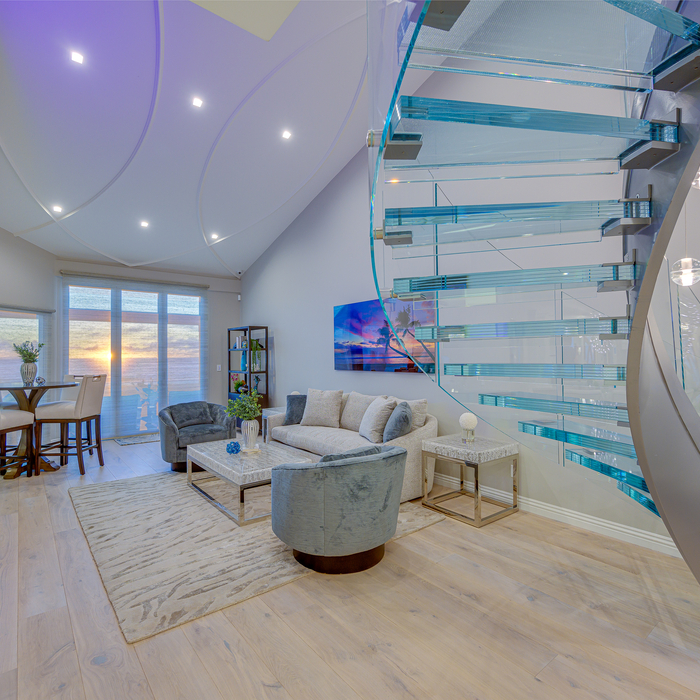 Custom glass spiral Staircase