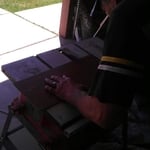 Cutting laminate tiles