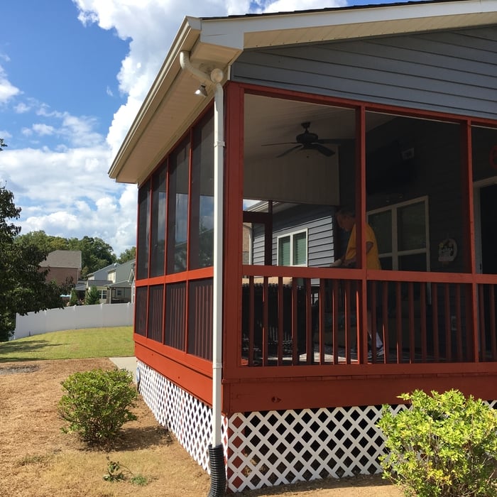 stained porch
