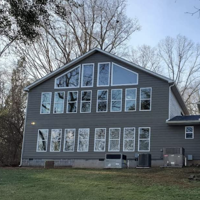 Huge 2 story addition to a lake home.