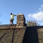 chimney getting final cleaning