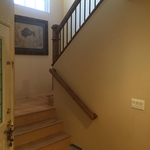 Alder handrail / alder newel post / metal baluster