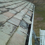 Damaged roof eave