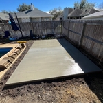 Concrete back patio