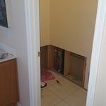 Plumbers repair damage