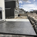 Colored Stamped Concrete Stair