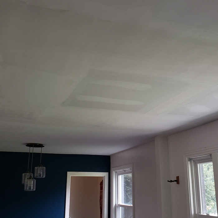 Plaster ceiling repaired